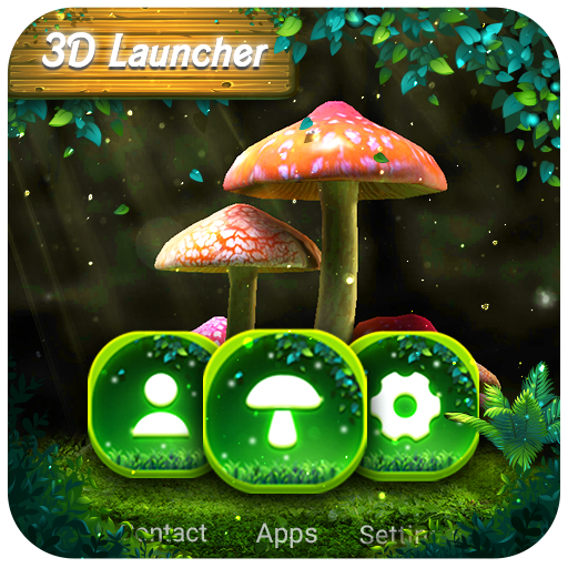 3D Mushroom&amp;nature  launcher theme icon