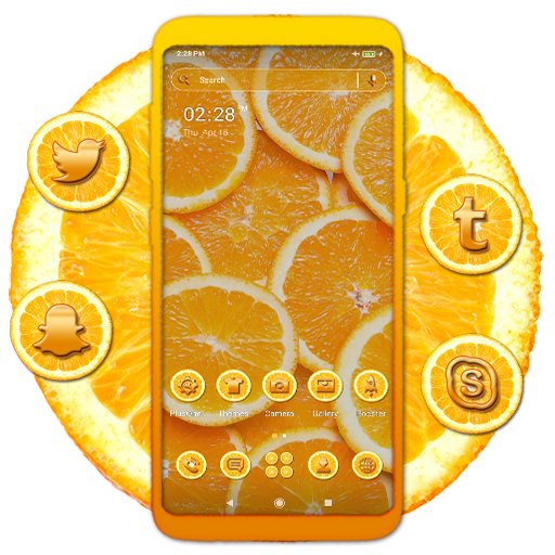 Orange Slice Theme Launcher icon