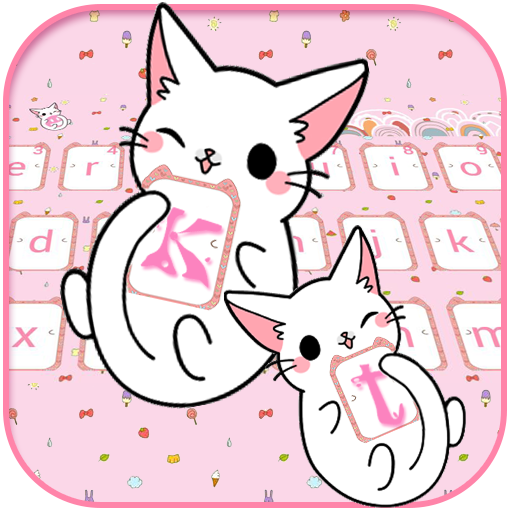 CUTE PINK KITTY Live Wallpaper Theme icon