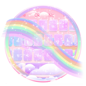Tema del teclado de Galaxy Rainbow brillante icon