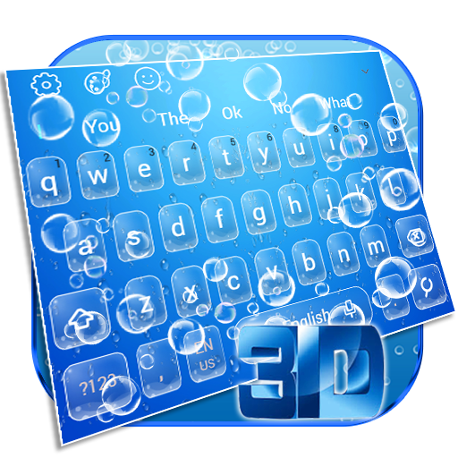 Blue Water Bubble Gravity Keyboard Theme icon