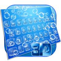 Blue Water Bubble Gravity Keyboard Theme