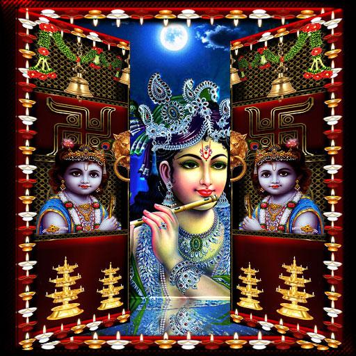 Lord Shri Krishna Temple Door Lockscreen icon