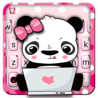 Pink Panda Tema Papan Kekunci