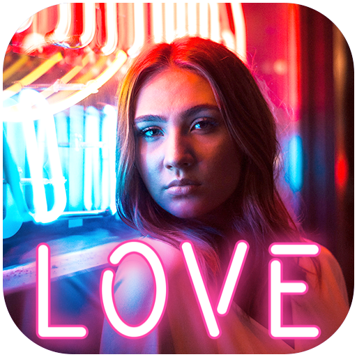Neon Glowing Photo Effects for social media icon