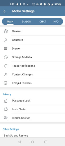 Mobogram Messenger 2021 - Original screenshot 2