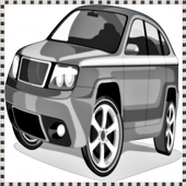 Car racing highway icon