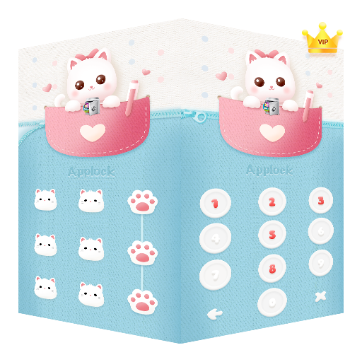 AppLock Live Theme Winking Kitty – Paid Theme icon