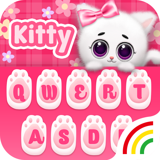 Pink Kitty Keyboard Theme أيقونة