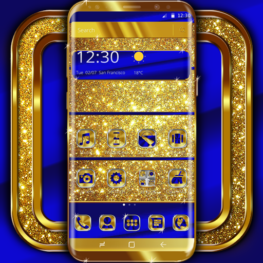Cobalt and Gold Launcher Theme icon