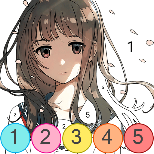 Anime Girl Paint By Number icon