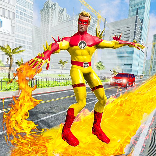 Fire Storm Super Hero: Flying Superhero War Games icon