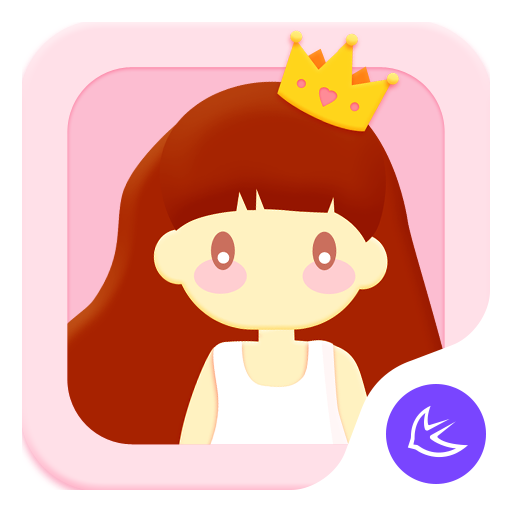 Pink girl theme icon