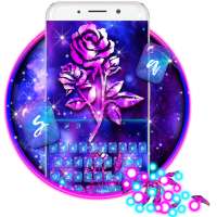 Luxury Galaxy Rose Keyboard Theme