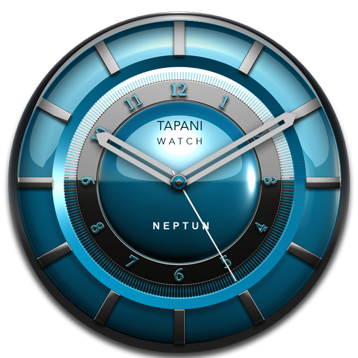 NEPTUN Designer Clock Widget blue water icon