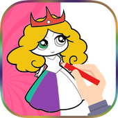Princess Drawing &amp; Coloring icon