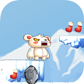 angry bear run snow icon