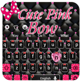 Cute Pink Bowkot Keyboard Theme icon
