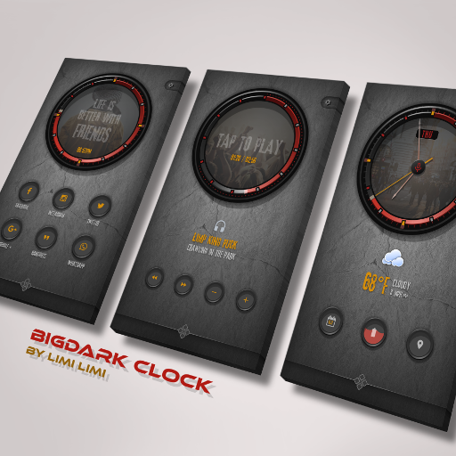 BigDark Clock for kustom KLWP icon