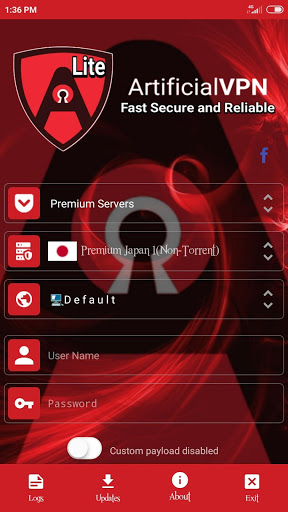 ArtificialVPN New Lite screenshot 1