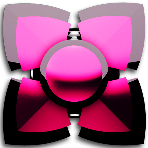 pink black 3D Next Launcher icon