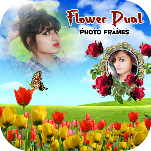 Flower Dual Photo Frames icon