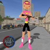 Gamora Stickman Rope Hero Super Gangster Cute Girl icon