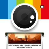 GPS Map Polaroid camera: Add geotag & timestamp on 9Apps