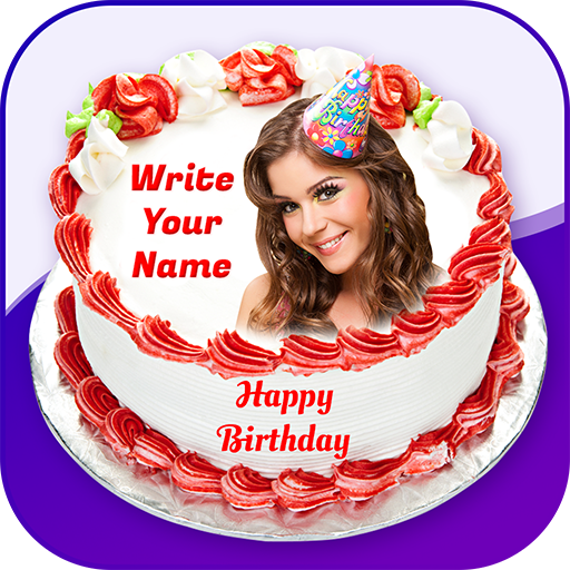 Name on Birthday Cake - Cake With Photo and Name أيقونة