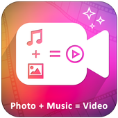 Photo   Music = Video icon