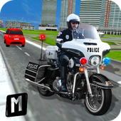 Police Bike Criminal Chase Crime Control Sim icon