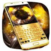 Gold Luxury Metal Keyboard Theme