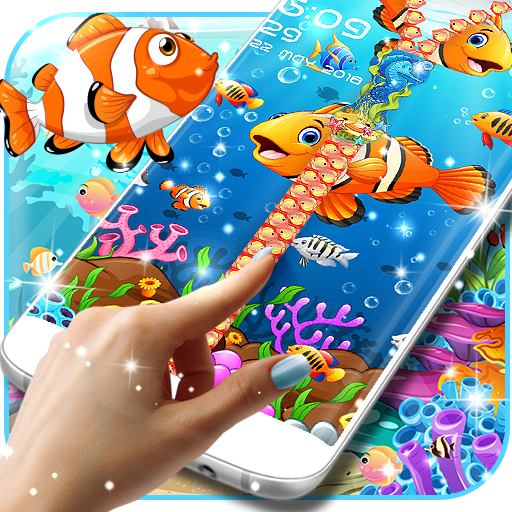 Fish zipper lock screen icon