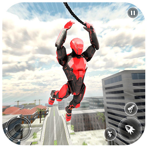 Flying Robot Rope Hero-Army Robot Hero Game icon