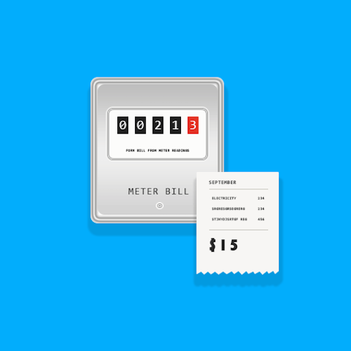 MeterBill: meter reading calc icon