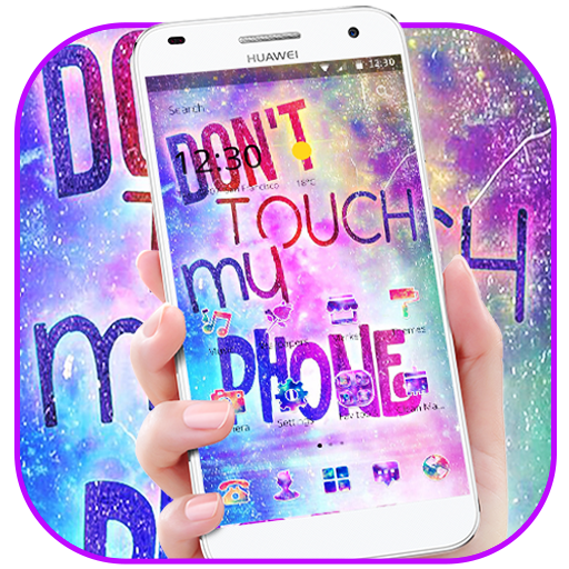 Glitter Don't Touch My Phone Theme icon