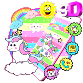 Cute Unicorn 3D Parallax Theme🦄 icon