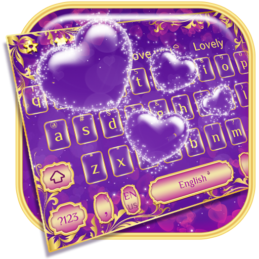 Purple Love Bubble Keyboard icon