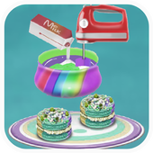 cooking games cake fresh dish icon