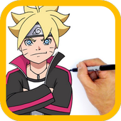 How To Drawing Boruto icon