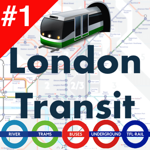 London Transport Offline Tube Rail Bus DLR Tram أيقونة