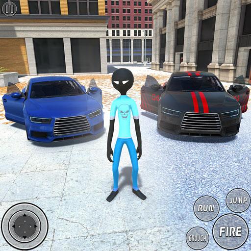 Amazing stickman rope hero - Gangster Crime City icon