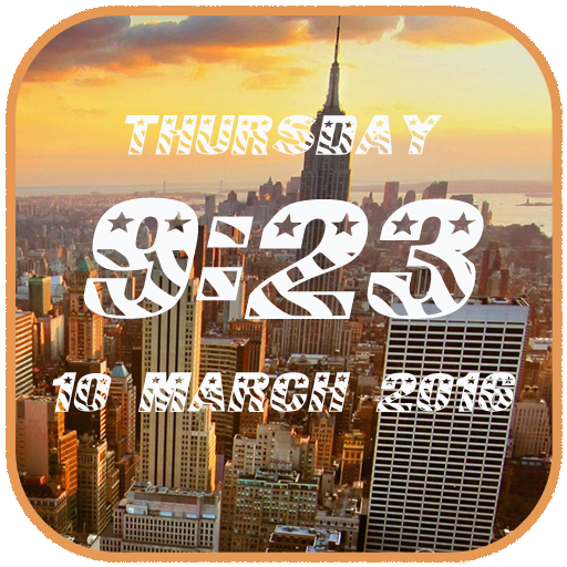 USA digital clock icon