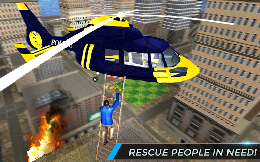 Real City Police Helicopter Games: Rescue Missions screenshot 14