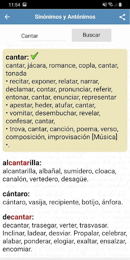 Diccionario Sinónimos y Antónimos Español screenshot 2