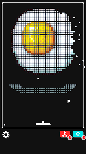 Red ball breaker: break brick and pixel shot game screenshot 2