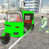Spider Hero Tuk Tuk Rikshaw drift Parking icon
