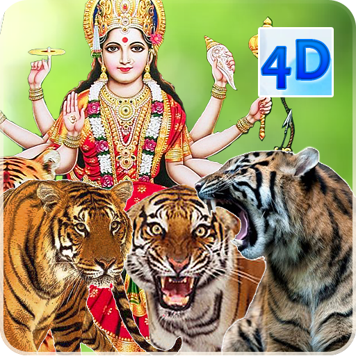 4D Tigers of Durga Live Wallpaper icon
