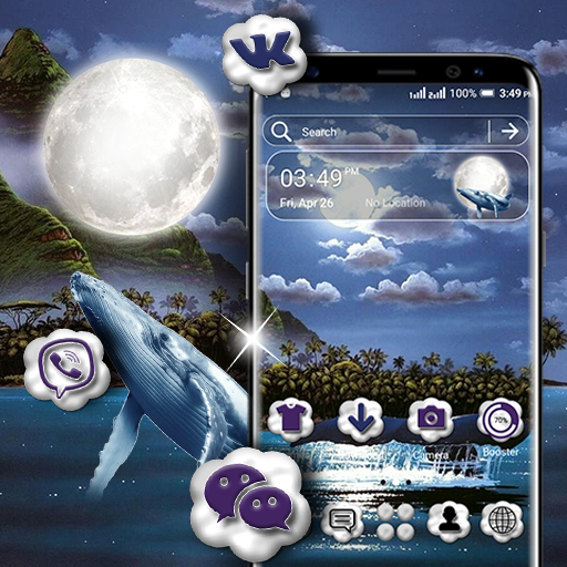 Whale Moon Launcher Theme icon