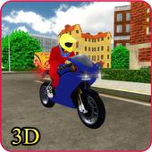 Moto Bike Pizza Delivery Boy icon